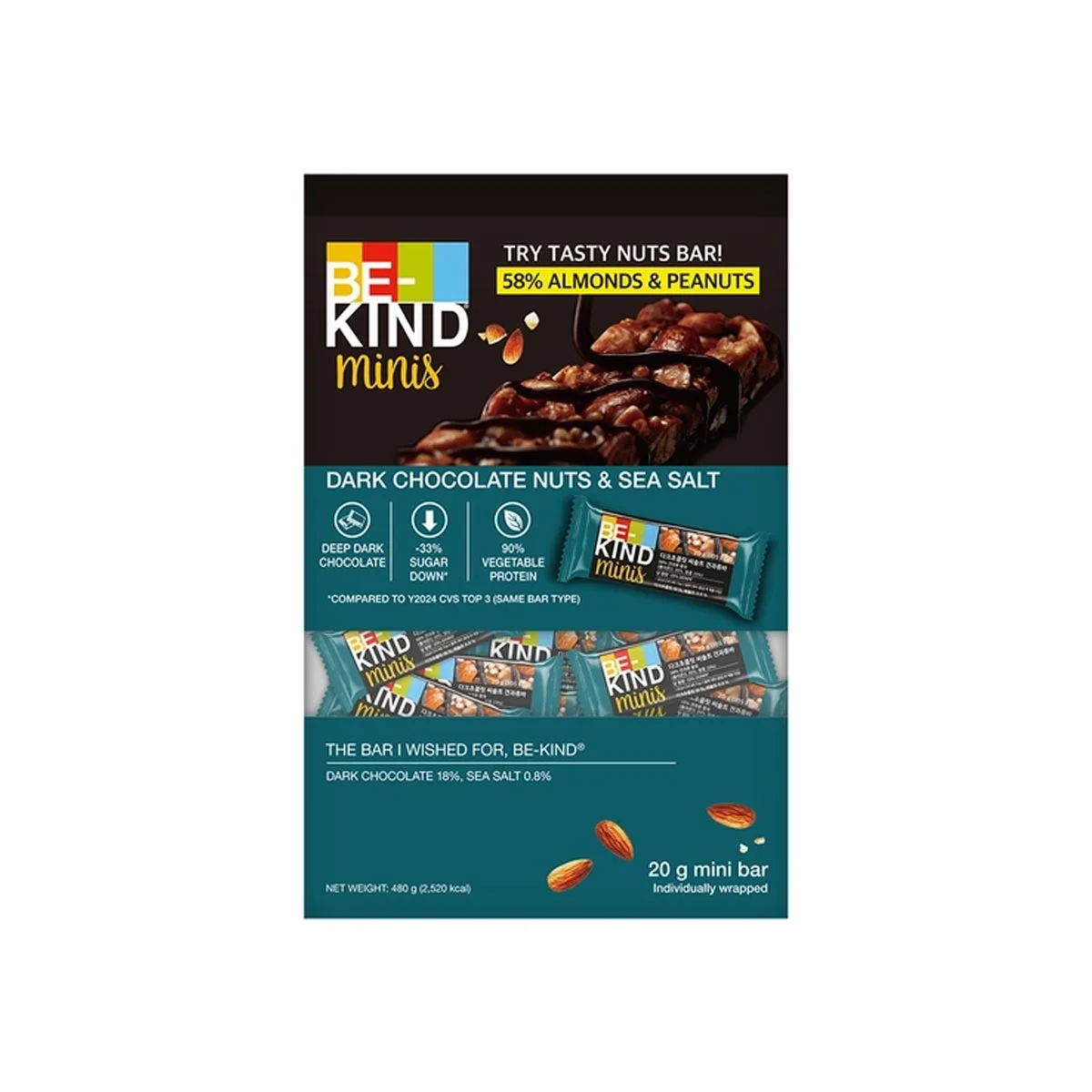 BE KIND 다크초콜릿 너트바 480 / 20G X 24CT