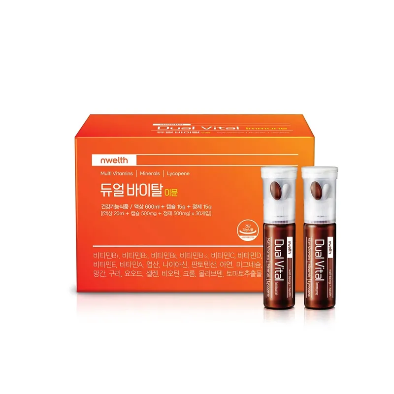 듀얼 바이탈 이뮨 30일분 (액상 20ML / 캡슐 500ML / 정 500MG)
