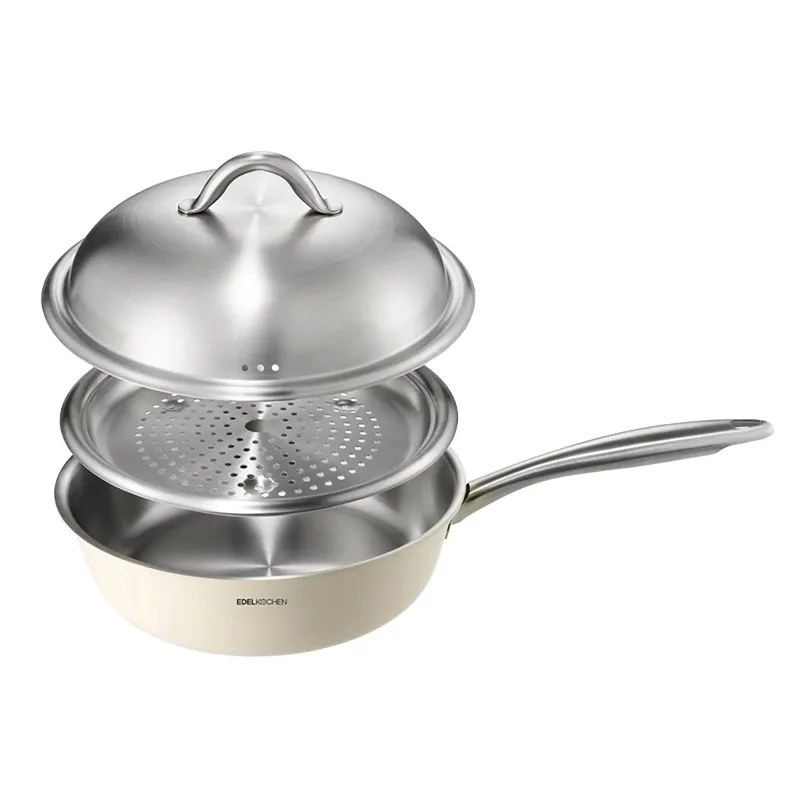 에델코첸 EDELKOCHEN 통3중 멀티 웍팬 24CM(찜판 포함)