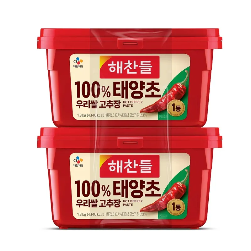 해찬들 태양초 고추장 1.8KG X 2