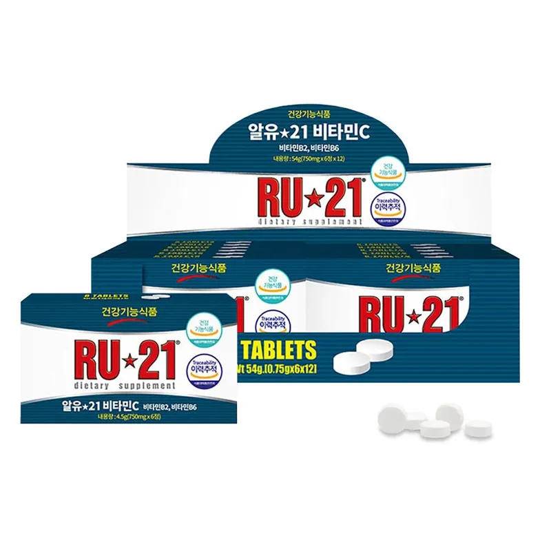 RU-21 비타민C 750mg 6정 X 12박스