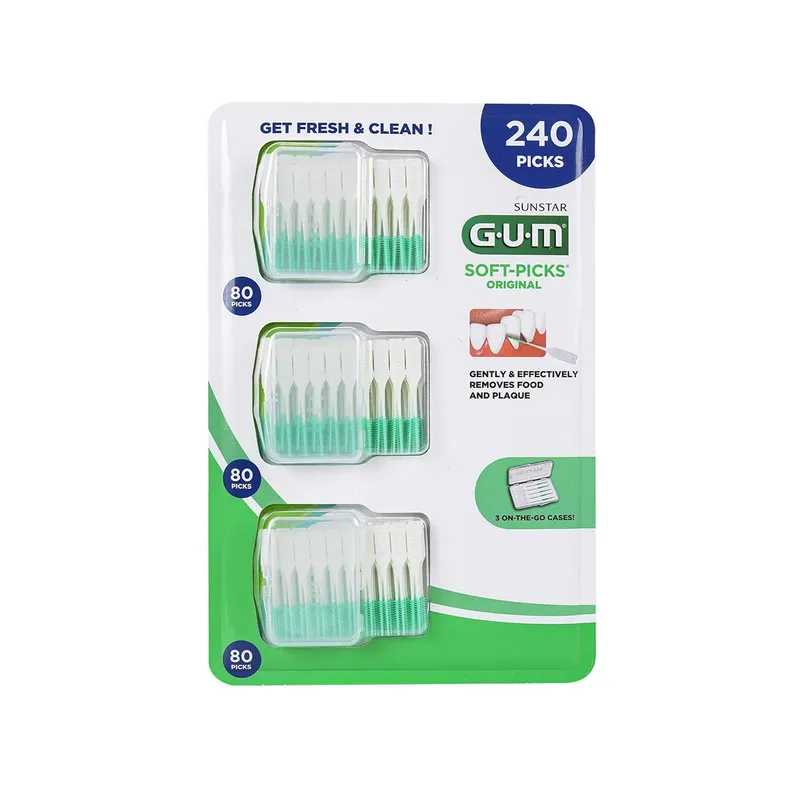 G.U.M 검 소프트픽 일회용 치간칫솔 오리지널 80개 X 3팩