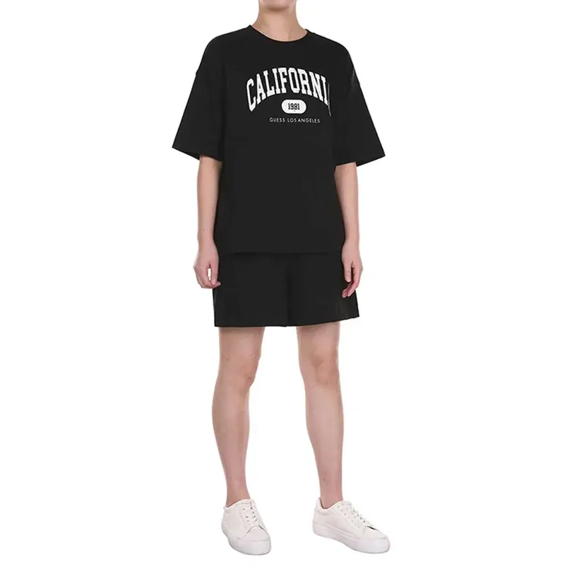 게스 GUESS 여성 코튼 라운지 상하의 세트