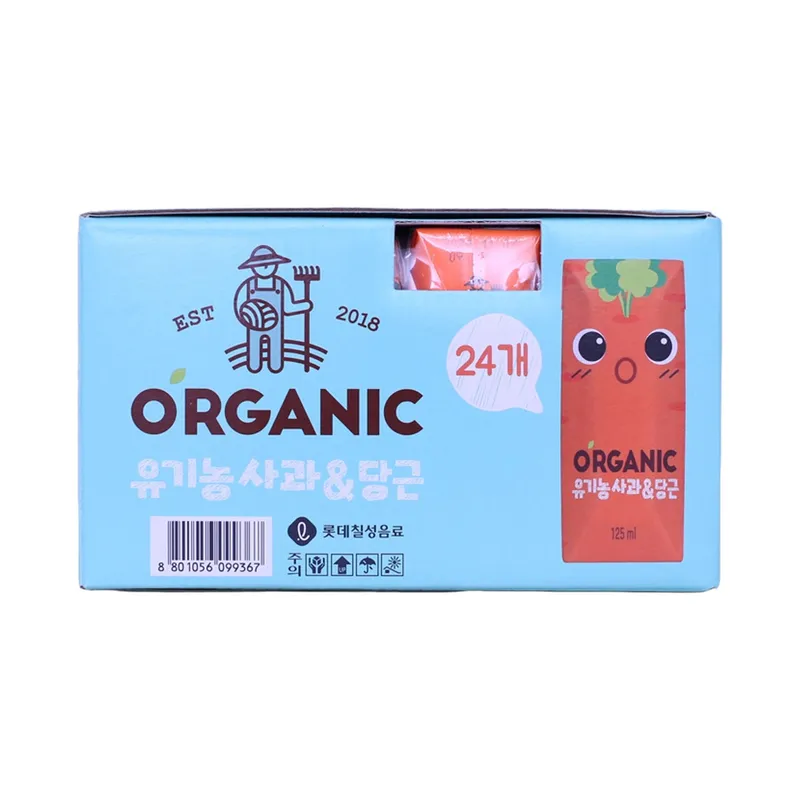 O'RGANIC 유기농 사과&당근 주스 125ML X 24