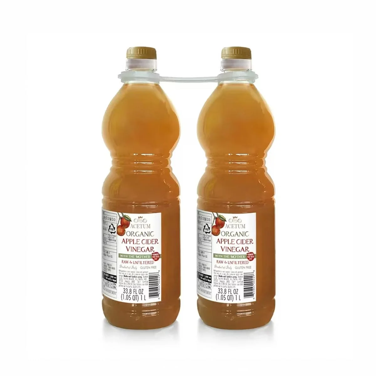 ACETUM 유기농 사과식초 1L X 2
