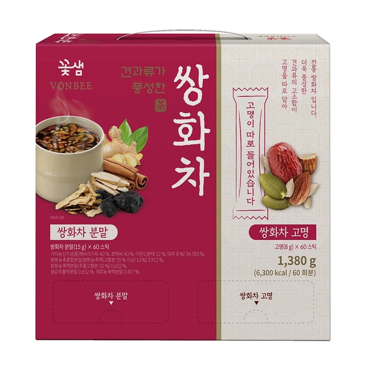 VONBEE 견과류가 풍성한 쌍화차 60입