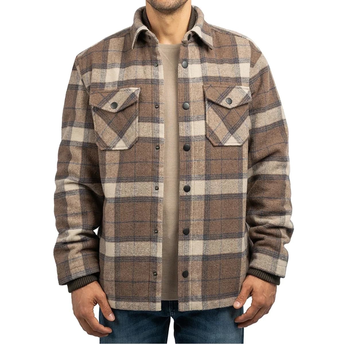 JACHS 울 블랜디드 셔츠 S-XL US SIZE