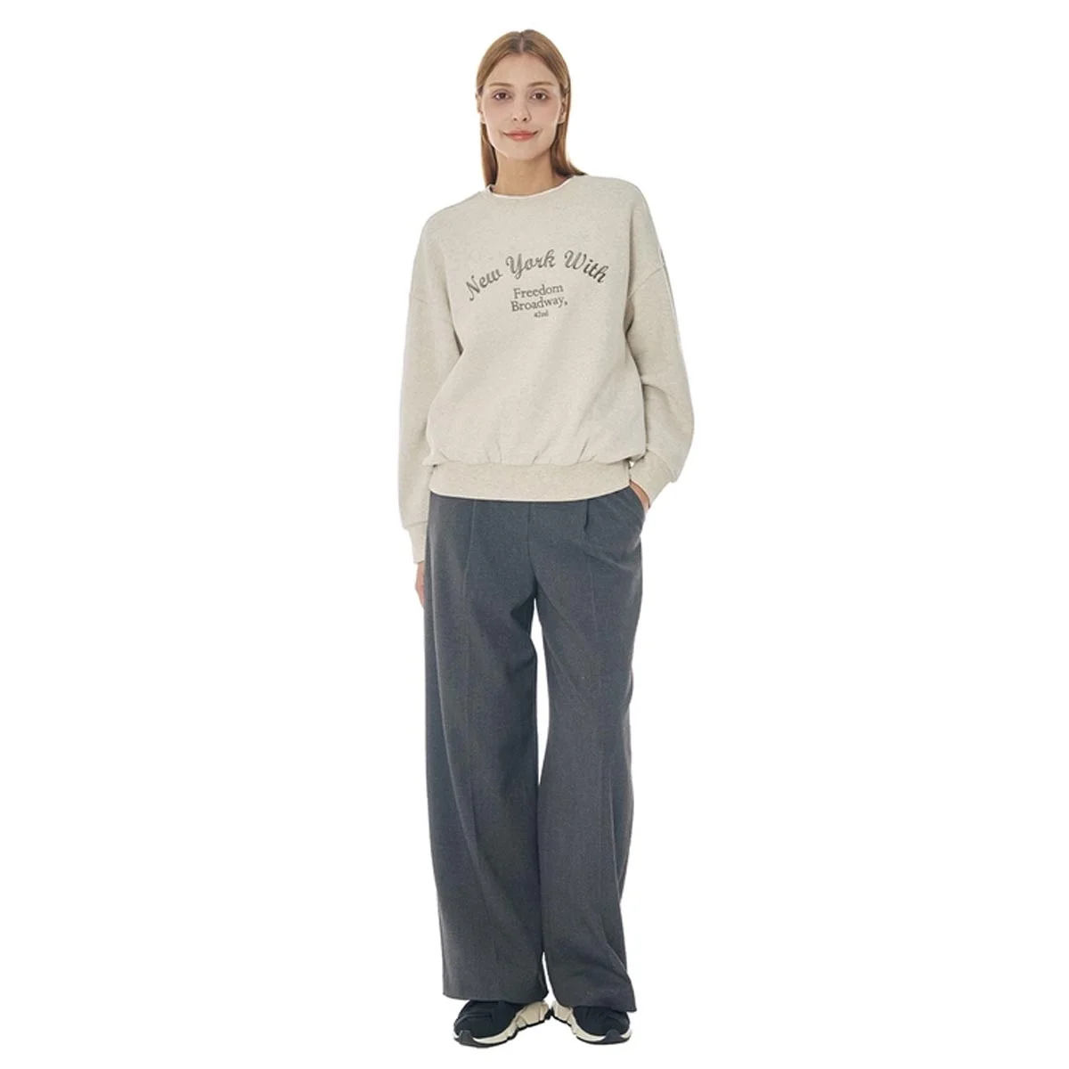 비지트 인 뉴욕 여성 플리스 스웨트셔츠