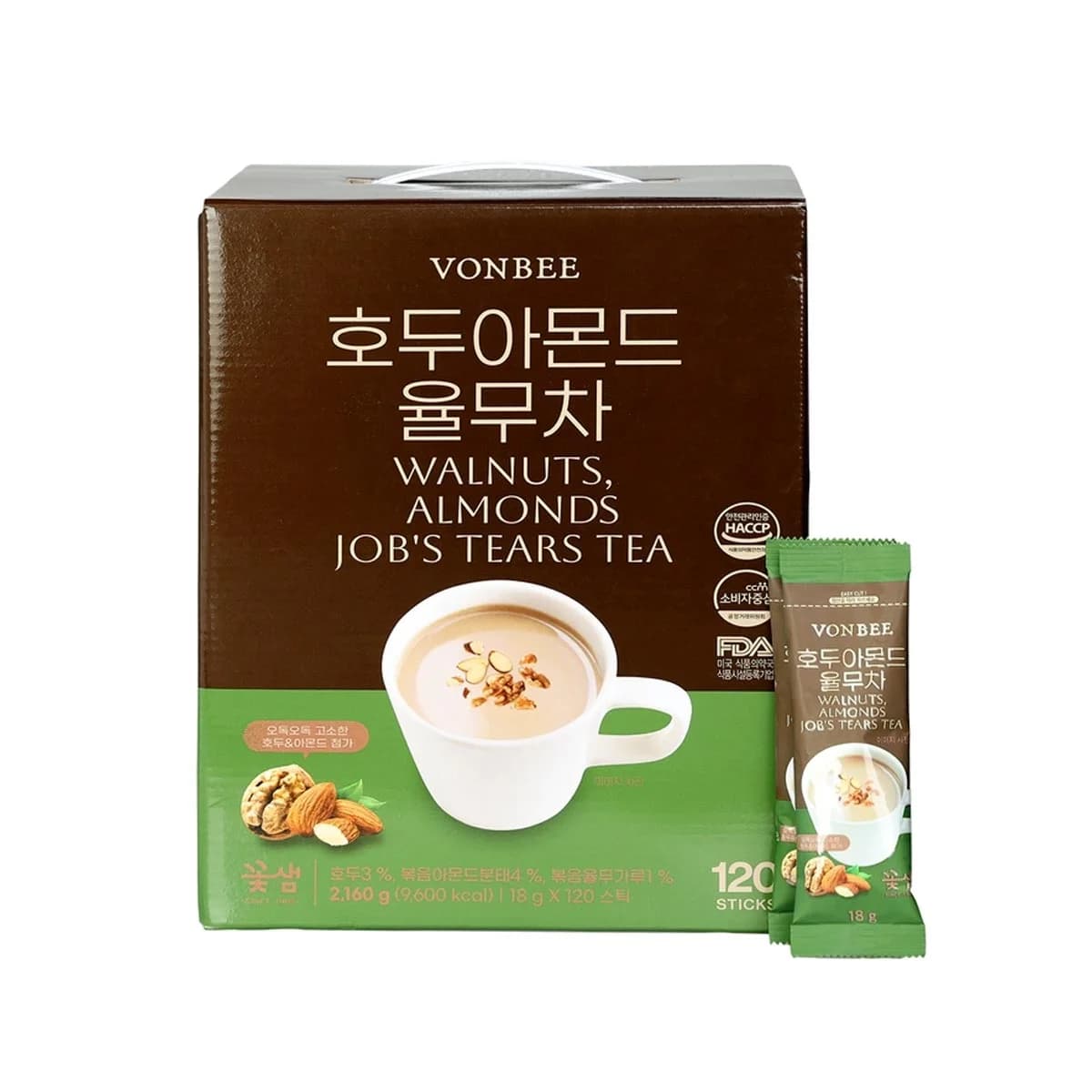 VONBEE 호두아몬드 율무차 18G X 120T