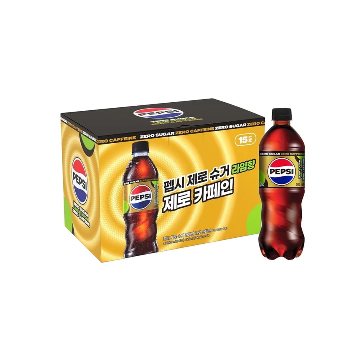 펩시콜라 제로 슈가 제로 카페인 500ML X 15