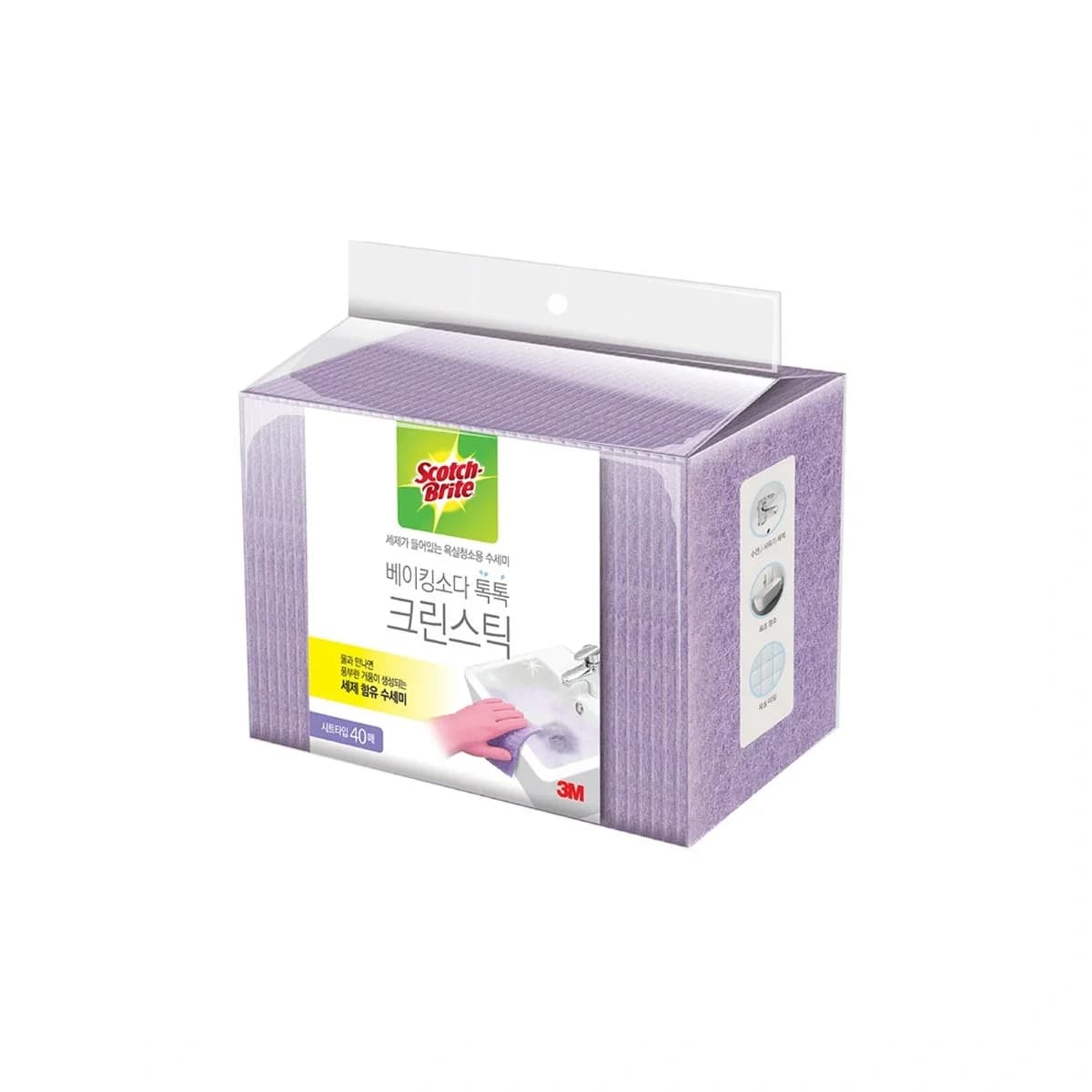 스카치브라이트 베이킹소다 수세미 40매