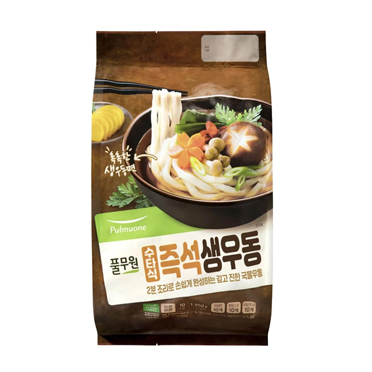 풀무원 수타식 즉석 생우동 195G X 8