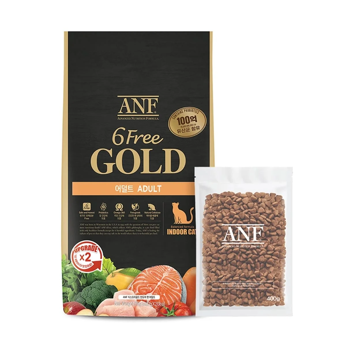 ANF 캣 식스프리 골드 인도어 고양이 사료 8KG (400GX20팩)