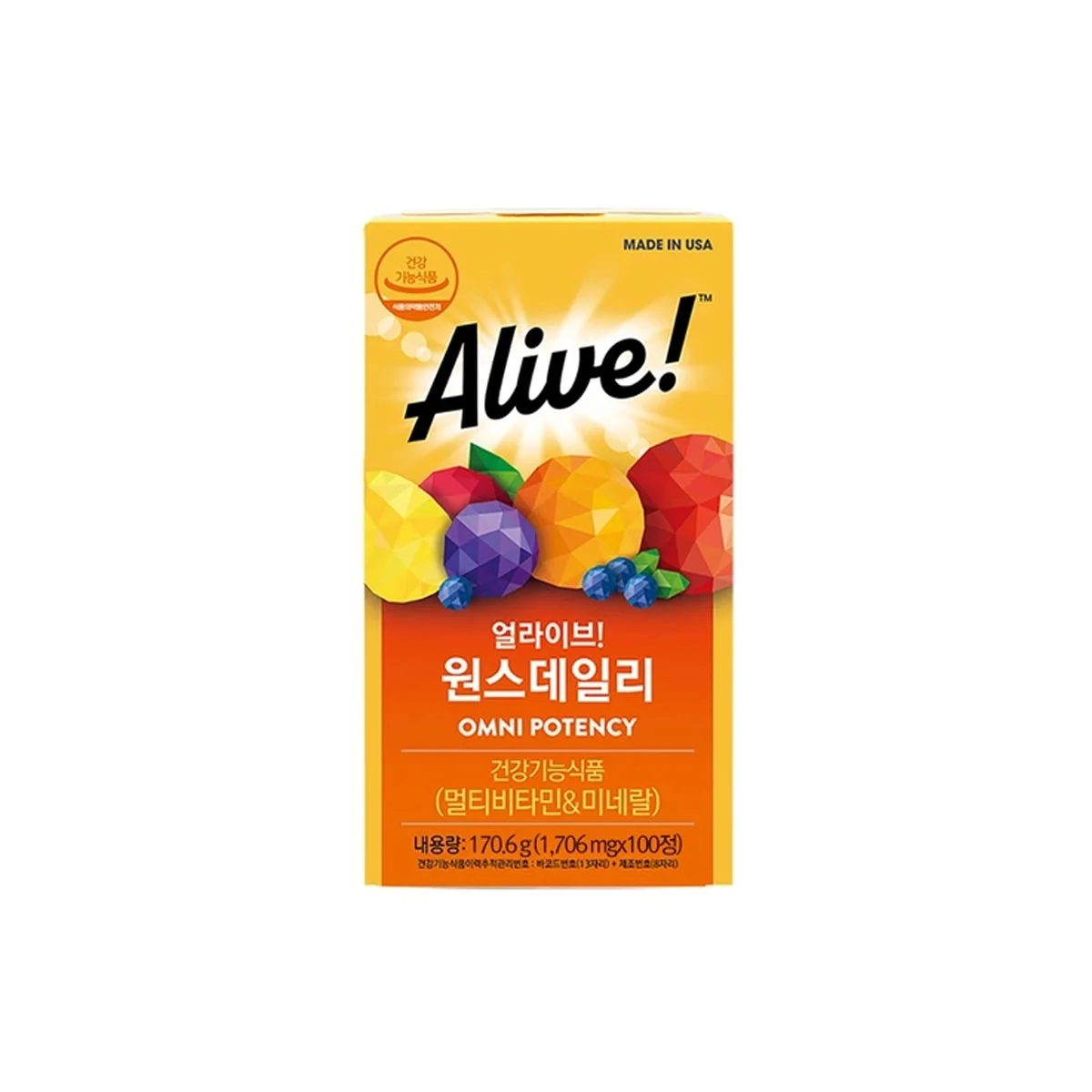 얼라이브 원스데일리 멀티비타민 1,745MG X 100정