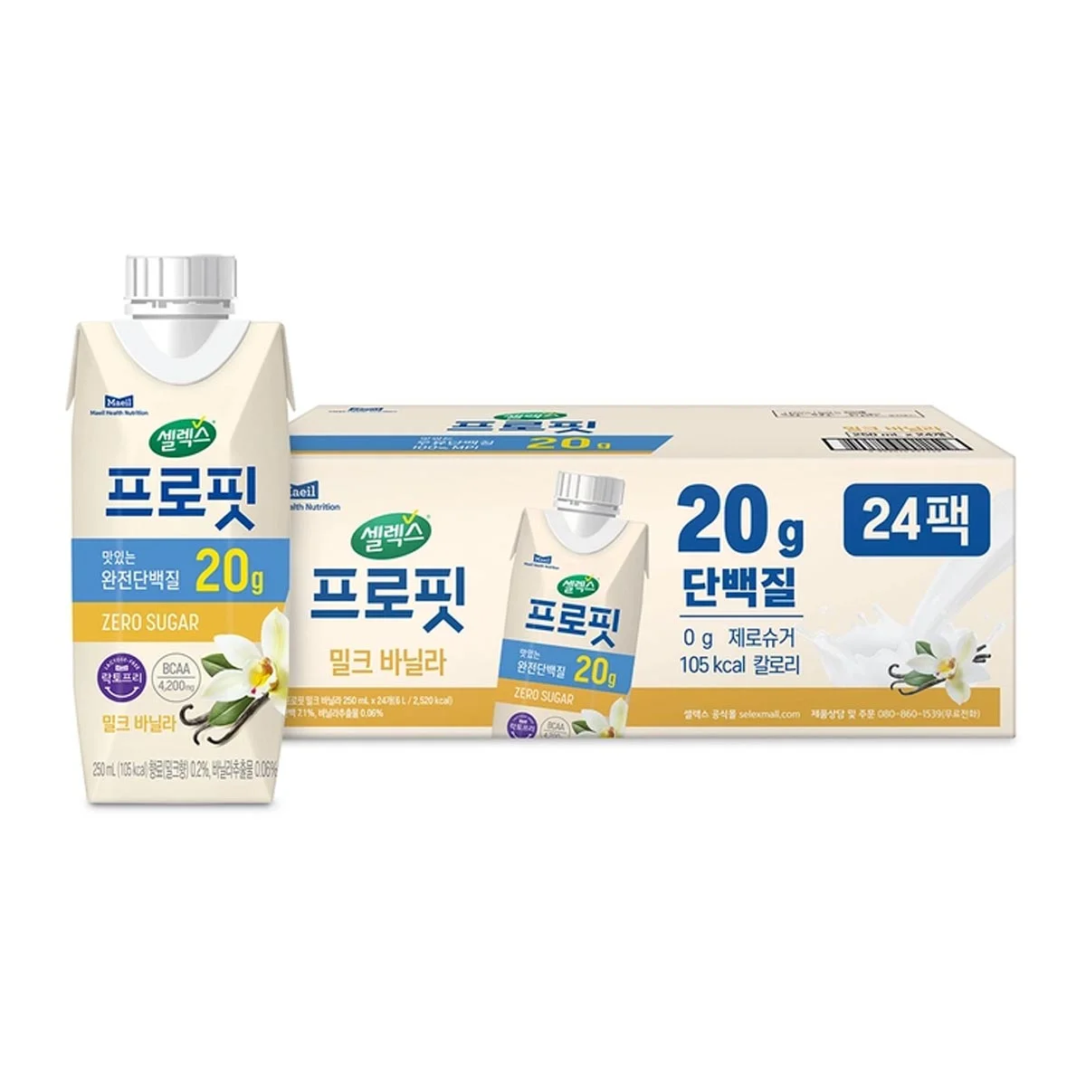 셀렉스 SELEX 프로핏 밀크바닐라 250ML X 24