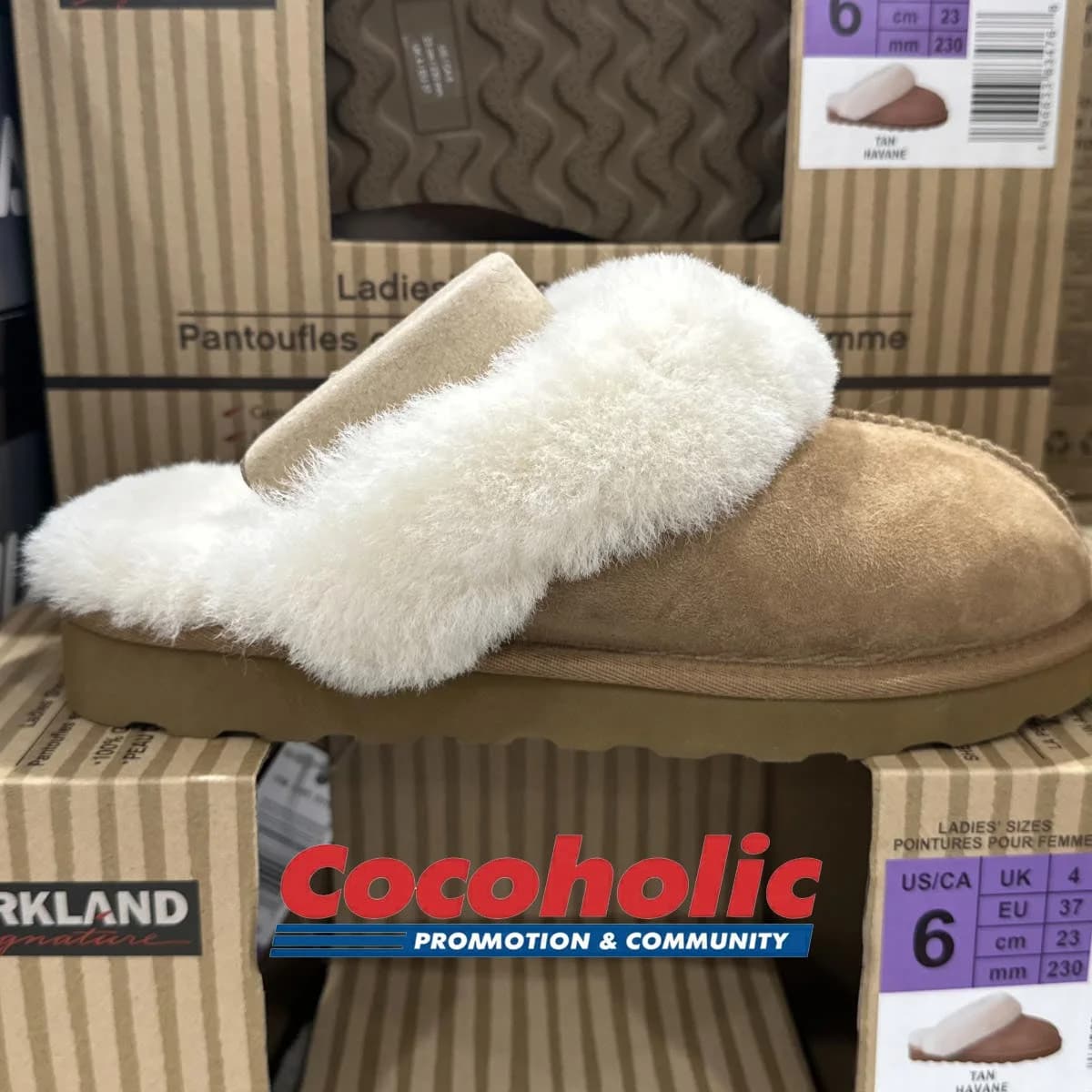 커클랜드 시그니춰 KIRKLAND SIGNATURE 양털 플랫폼 슬리퍼